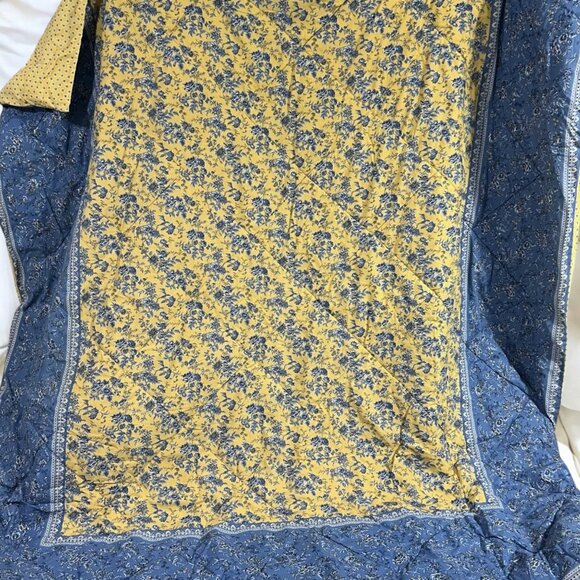 Laura Ashley Yellow & Blue Floral Cottage Comforter & Pillow Case Set Queen Full - Picture 5 of 8